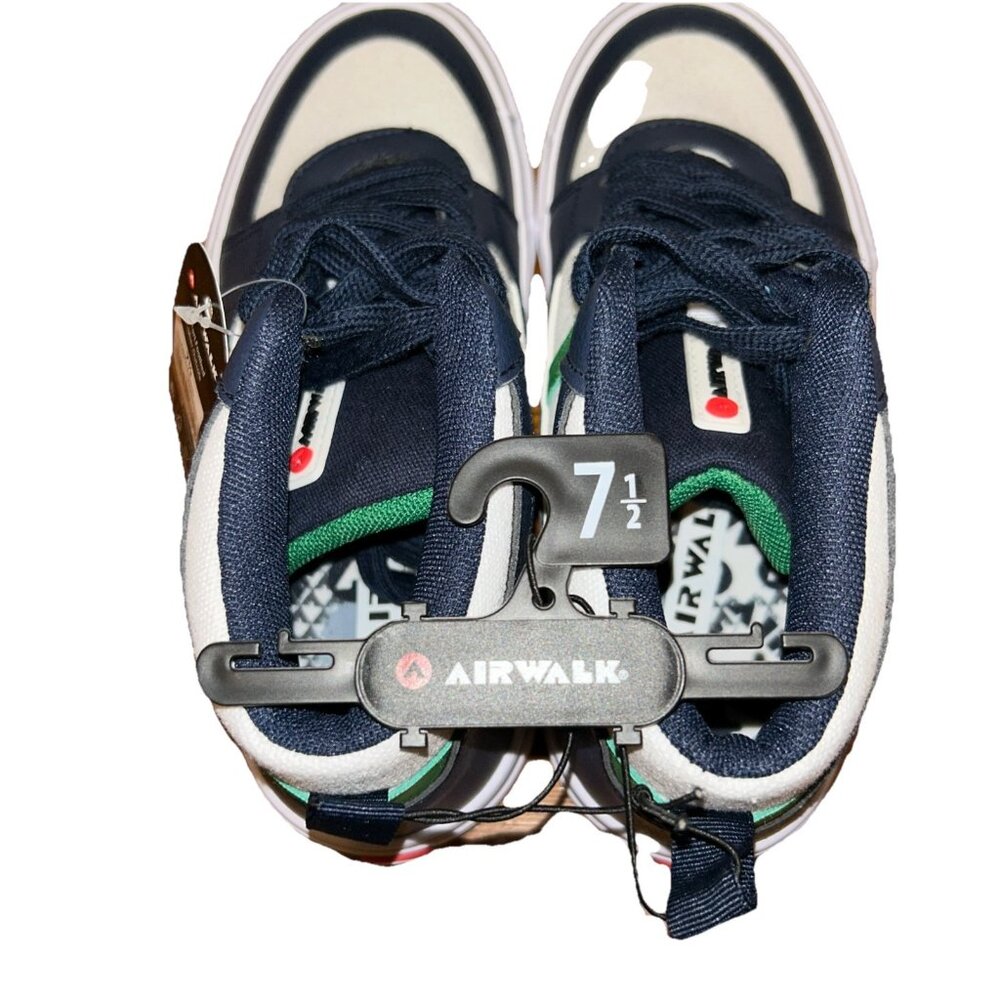 Airwalk Grind High Top Sneakers Size 7.5 New w/ Tags (Blue & White,Green )